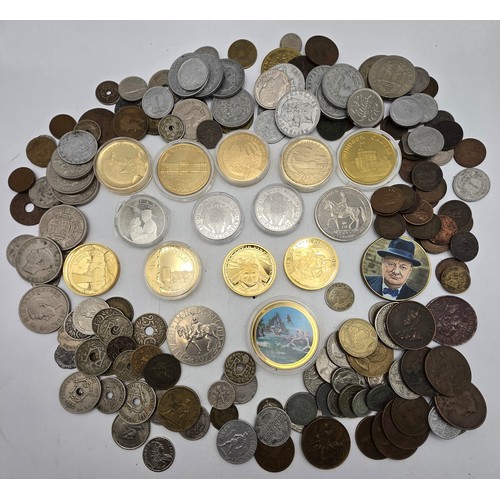 102 - A collection of mixed world coins to include, USA, Germany, France, UK and Commonwealth and others a... 