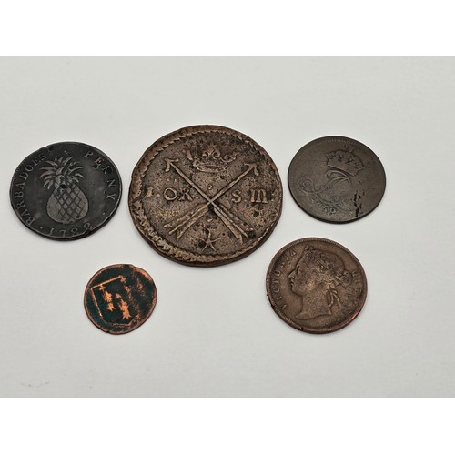 95 - 17th Century and later European Copper Coinage to include, 1677 Sweden Charles XI 1 Ore Silvermynt, ... 