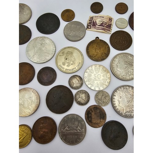 97 - A mixed lot of interest to include, 1888 Imperial British East Africa Mombasa (Kenya) 1 Pice, 1854 B... 