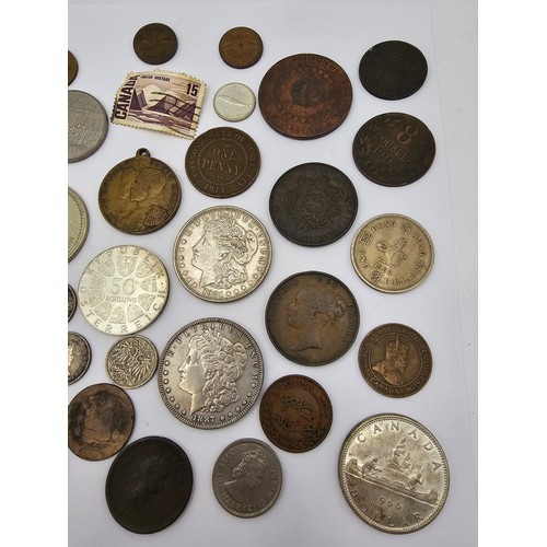 97 - A mixed lot of interest to include, 1888 Imperial British East Africa Mombasa (Kenya) 1 Pice, 1854 B... 