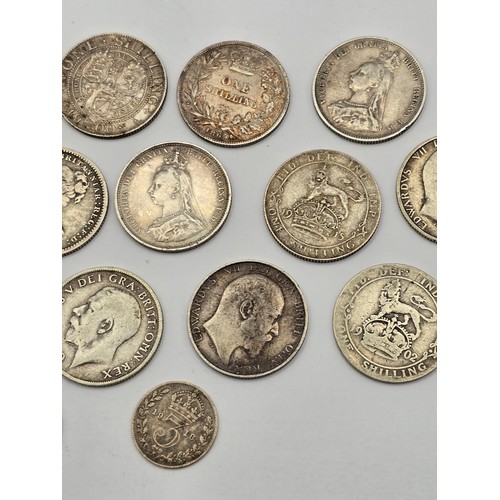 81 - William IV and later pre 1920 Silver Coinage to include, 1836 Shilling, Victoria 1865, 1880, 1884, 1... 