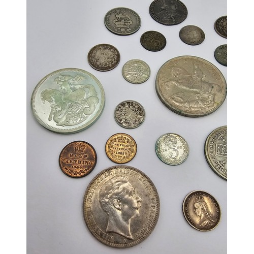 80 - Mixed British Coins to include, George III 1787 Shilling, George IV 1826 Shilling, William IV 1836 H... 