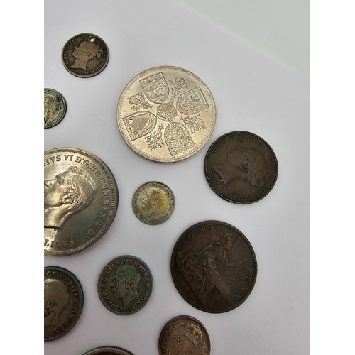 80 - Mixed British Coins to include, George III 1787 Shilling, George IV 1826 Shilling, William IV 1836 H... 