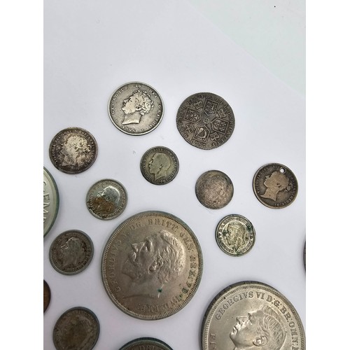 80 - Mixed British Coins to include, George III 1787 Shilling, George IV 1826 Shilling, William IV 1836 H... 