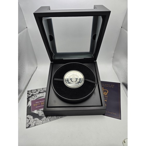 137 - United Kingdom - Elizabeth II (1952-2022), 2021 Ten Pounds 5oz Silver Proof 95th Birthday of H.R.H. ... 