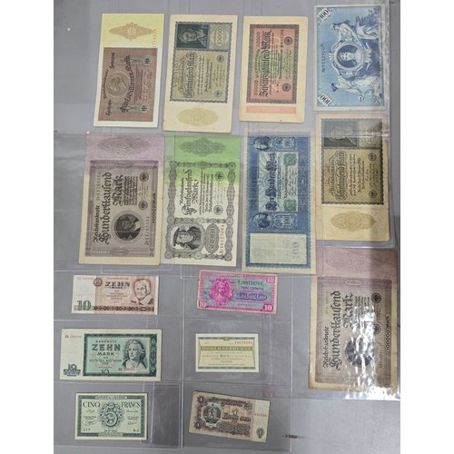 122 - **THIS LOT HAS BEEN WITHDRAWN**
Banknotes from around the world to include, UK One Pounds, 1919 Pola... 