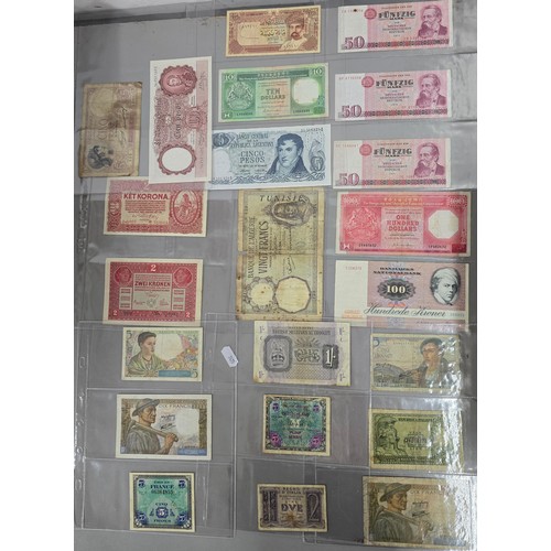 122 - **THIS LOT HAS BEEN WITHDRAWN**
Banknotes from around the world to include, UK One Pounds, 1919 Pola... 