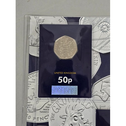 60 - 2019 50th Anniversary of the 50p Commemorative 5 coin set to include, 2019 Kew Gardens example, Roge... 