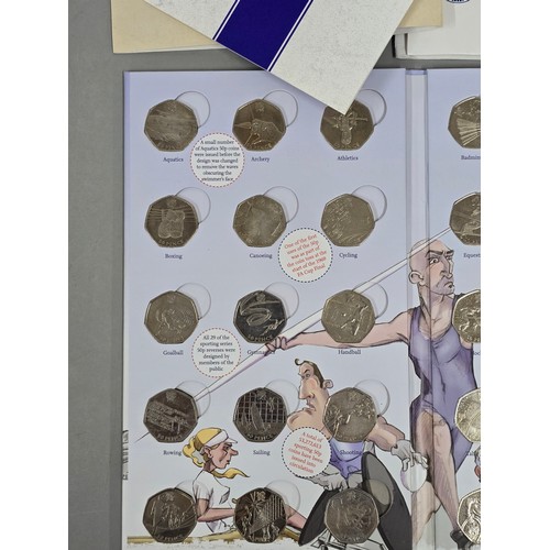 62 - Royal Mint - The Great British Coin Hunt, UK 50p Sports Collectors Album, comprising of 29 London 20... 