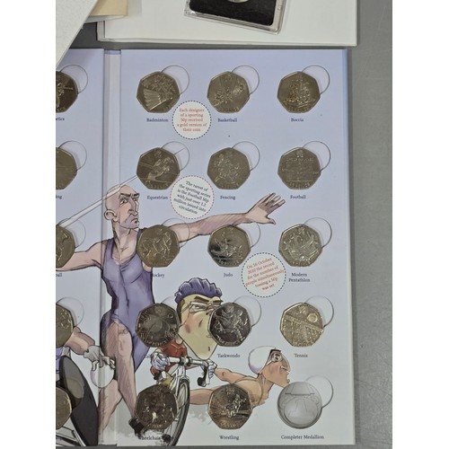 62 - Royal Mint - The Great British Coin Hunt, UK 50p Sports Collectors Album, comprising of 29 London 20... 