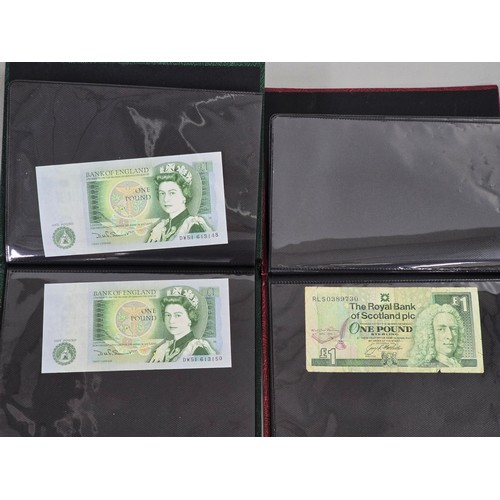 138 - Banknotes - a pair of albums comprising of Peppiatt 10 Shillings, Elizabeth II Five and One Pounds, ... 