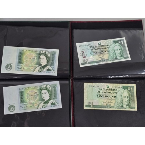 138 - Banknotes - a pair of albums comprising of Peppiatt 10 Shillings, Elizabeth II Five and One Pounds, ... 