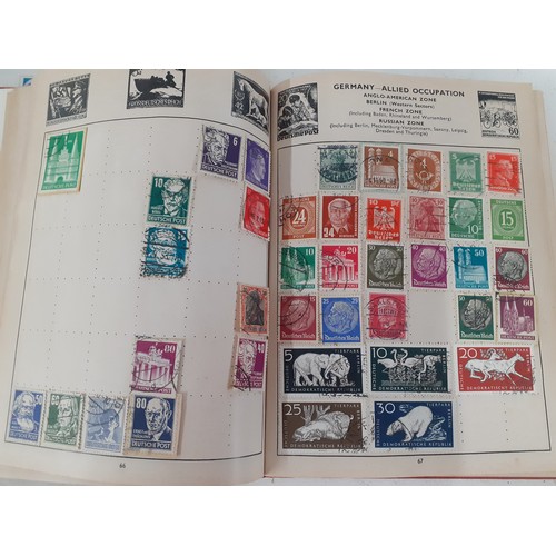 492 - A vintage collection of stamps in stock books, on franked envelopes, loose and in albums to include ... 