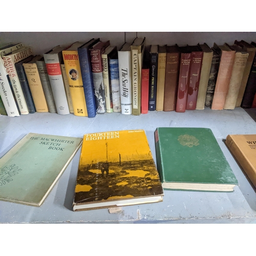 504 - A quantity of vintage books, primarily on a military and political theme to include The MacWhirter S... 