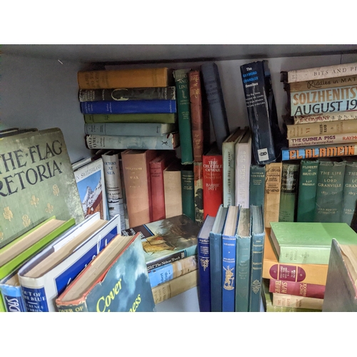 504 - A quantity of vintage books, primarily on a military and political theme to include The MacWhirter S... 