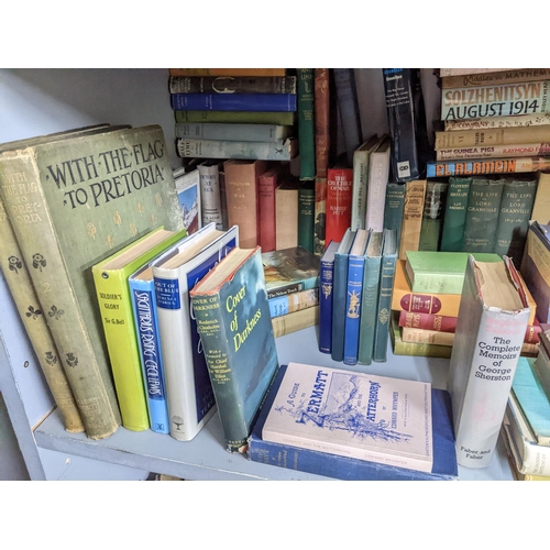 504 - A quantity of vintage books, primarily on a military and political theme to include The MacWhirter S... 