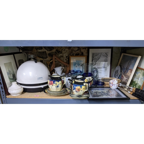 505 - A mixed lot to include Royal Doulton early 20th century part set of Sandwich plates, jugs and a teap... 