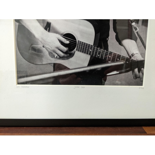 473 - Johnny Cash, a black and white print with pencil to the mount, Don Hunstein No.143 Location: G
If th... 