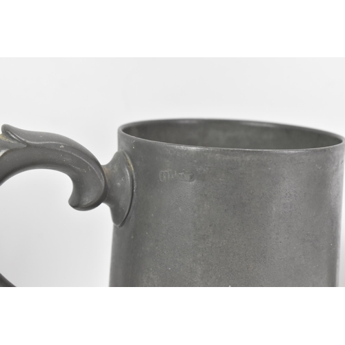 187 - A collection of late 18th/early 19th century pewter to include three tankards, one by Townsend & Com... 