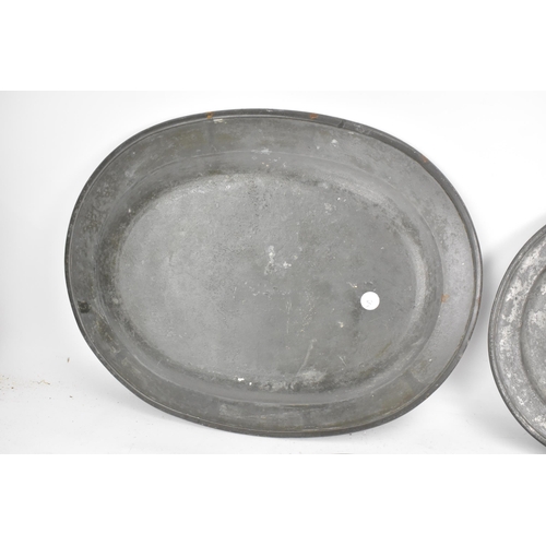 188 - A collection of 18th/19th century pewter plates to include a circa 1760 serving dish by Henry Applet... 