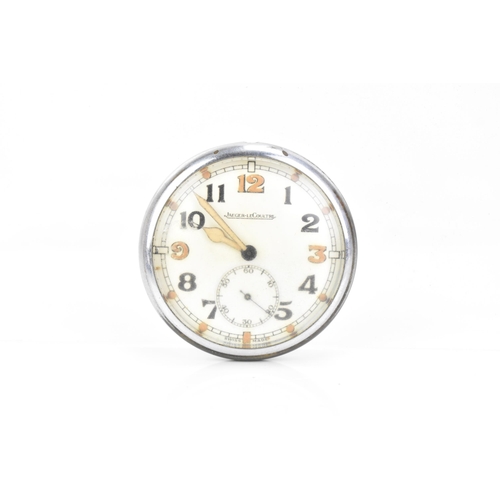 2 - A Jaeger LeCoultre Second World War (WWII) military issue open face pocket watch, the dial having Ar... 