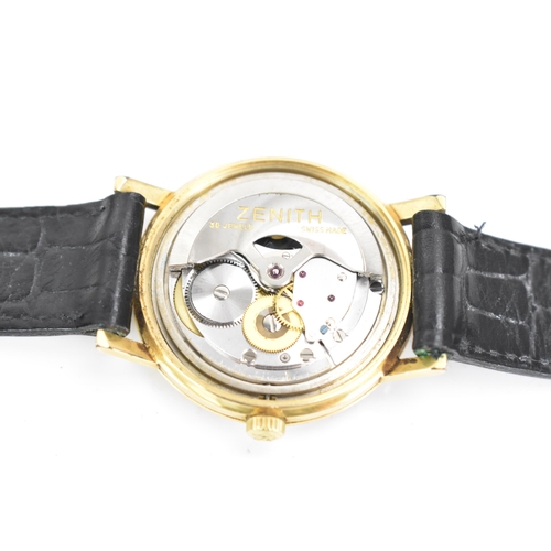 27 - A Zenith, automatic, gents, gold plated wristwatch, circa 1960s, having a silvered dial with baton m... 