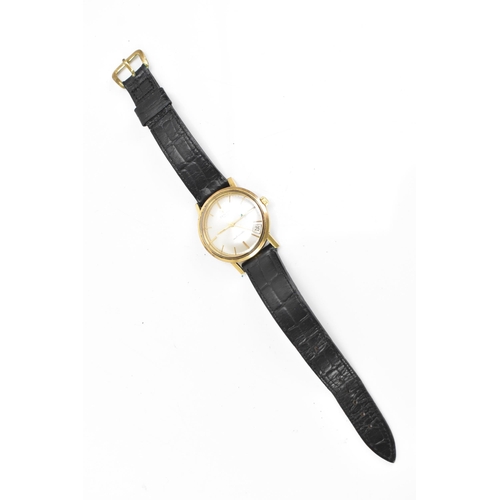 27 - A Zenith, automatic, gents, gold plated wristwatch, circa 1960s, having a silvered dial with baton m... 