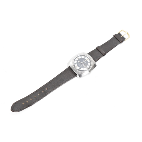 3 - A Favre-Leuba Harpoon 99 36000, automatic, gents, stainless steel wristwatch, the blue dial having a... 