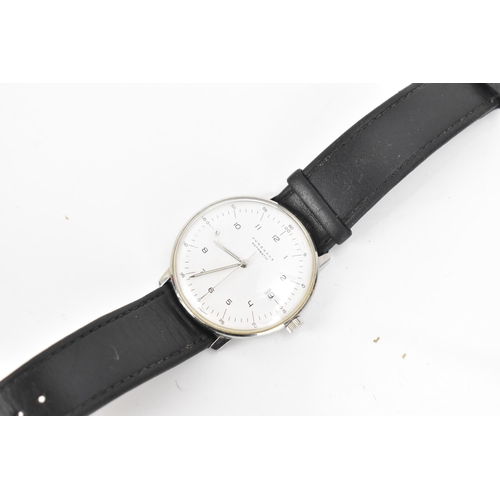 4 - A Junghans, automatic, gents, stainless steel wristwatch, the dial having Arabic numerals, centre se... 