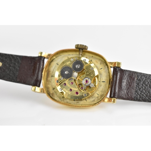 9 - A Favre-Leuba, manual wind, ladies, 18ct yellow gold wristwatch, the gilt dial having baton markers,... 