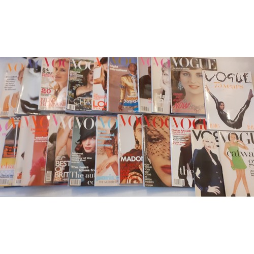 75 - Vogue-A collection of 1973-2016 magazines, incomplete run, comprising a Sept '73, 4x1980's to includ... 