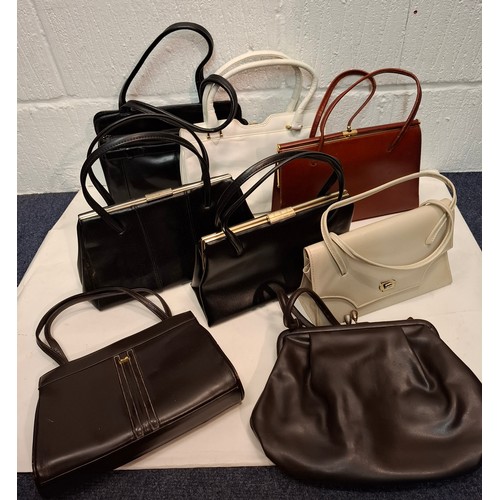 72 - A quantity of 1960's and later handbags to include a black Japelle handbag designed by Jane Shilton ... 