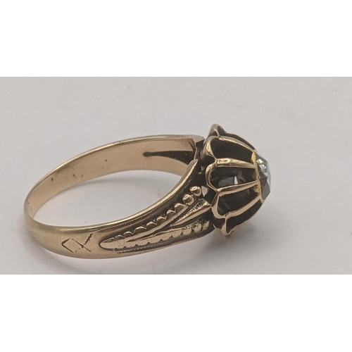 123 - A gold ring set with an old cut diamond size O½

Location:RING
If there is no condition report shown... 