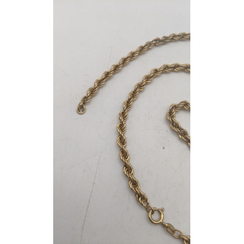 52 - A 9ct yellow gold thick gauge rope twist necklace A/F 12.3g
Location:CAB9
If there is no condition r... 