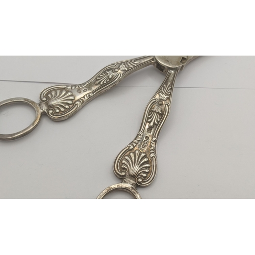 92 - A pair of silver Kings pattern grape scissors by Cooper Brothers and Sons hallmarked Sheffield 1959,... 