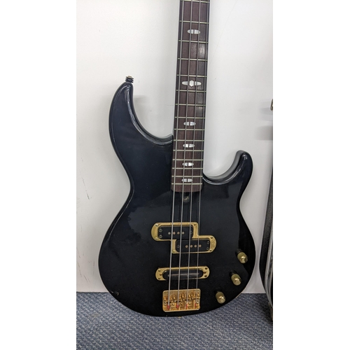 237 - A Yamaha BB1600 bass guitar together with a 'The Bass centre' case and a Matrix tuner and set of str... 