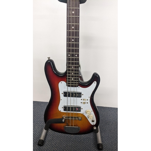 238 - A Satellite bass guitar with stand 
Location SL
If there is no condition report shown, please reques... 