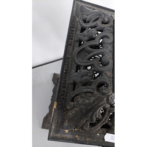 246 - A late 19th century Rippingilles Albion lamp company Ltd cast iron cathedral heater 78h x35.5w  A/F
... 