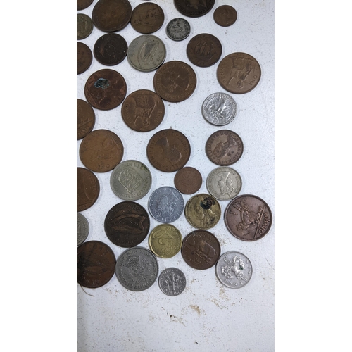 267 - Mixed coins to include a Romanian Napoleon II on franc pennies and others 
Location CAB
If there is ... 