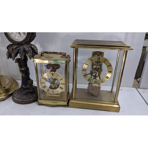 289 - Six mantle clocks to include two Hettich anniversary clocks, Anstey Wilson anniversary clock and oth... 