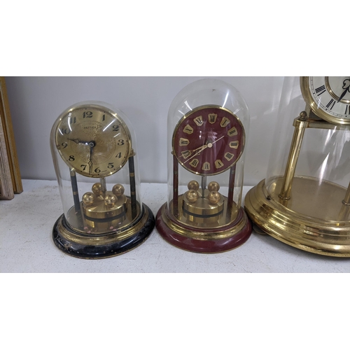 289 - Six mantle clocks to include two Hettich anniversary clocks, Anstey Wilson anniversary clock and oth... 