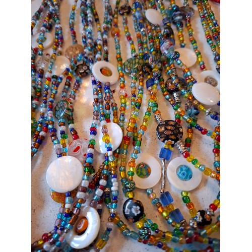 47 - A quantity of vintage jewellery, mainly mid to late 20th Century bead necklaces and earrings, to inc... 