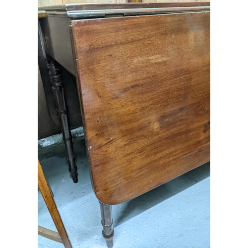 294 - A selection of small furniture to include a late Georgian mahogany drop leaf table 72cm x 90cm x 44c... 