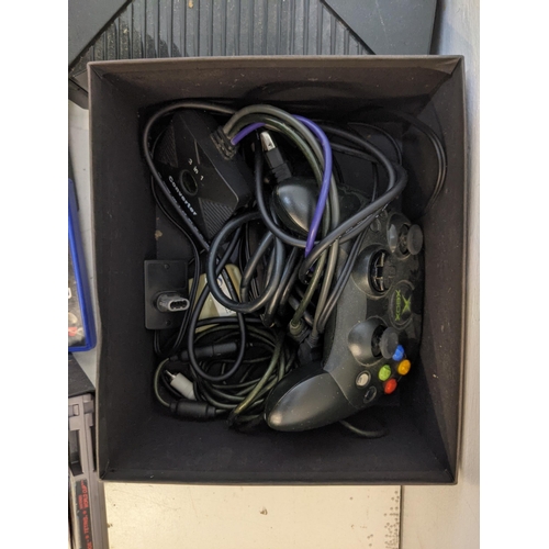 339 - An Xbox One, with a controller, converter and a selection of games to include Need for Speed Undergr... 