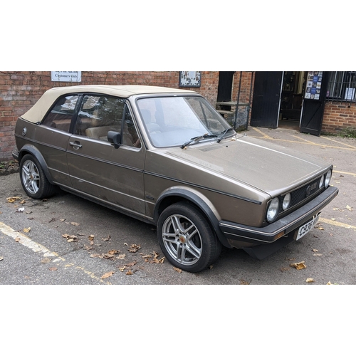 351 - A 1985 Volkswagen Golf MKI GTI Cabriolet - C936 KRO, gold colour 1781cc three door petrol, 168,327 n... 