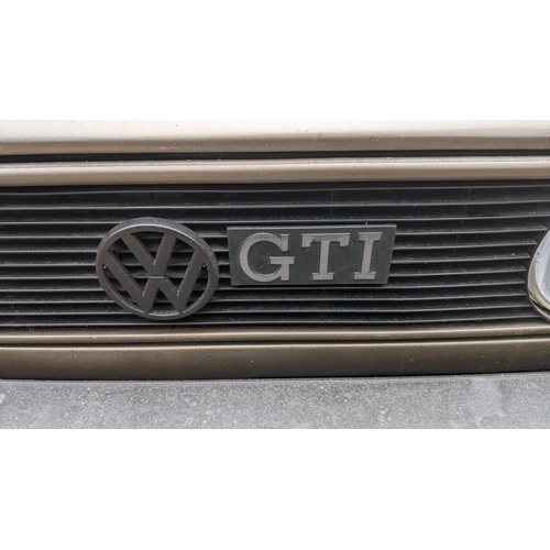 351 - A 1985 Volkswagen Golf MKI GTI Cabriolet - C936 KRO, gold colour 1781cc three door petrol, 168,327 n... 