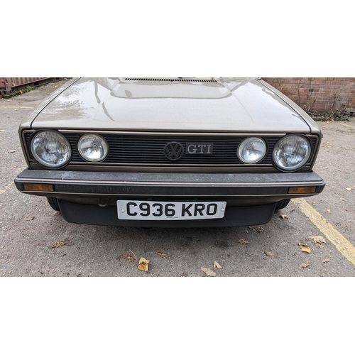 351 - A 1985 Volkswagen Golf MKI GTI Cabriolet - C936 KRO, gold colour 1781cc three door petrol, 168,327 n... 