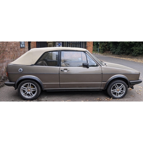 351 - A 1985 Volkswagen Golf MKI GTI Cabriolet - C936 KRO, gold colour 1781cc three door petrol, 168,327 n... 