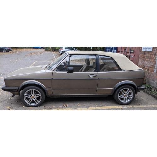 351 - A 1985 Volkswagen Golf MKI GTI Cabriolet - C936 KRO, gold colour 1781cc three door petrol, 168,327 n... 