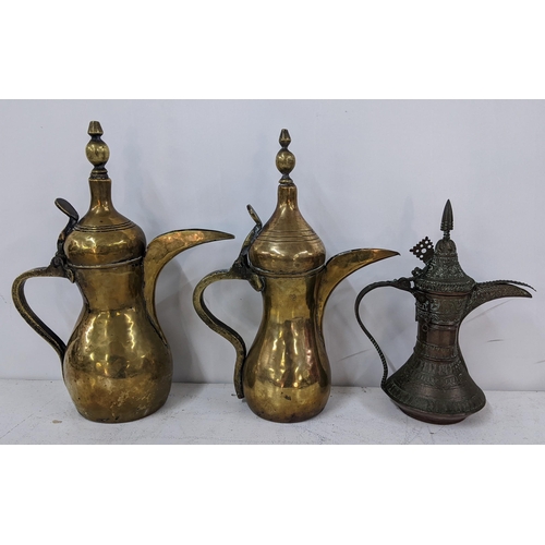 229 - Three 19th century Dallah Middle Eastern coffee pots Location: RWM
If there is no condition report s... 